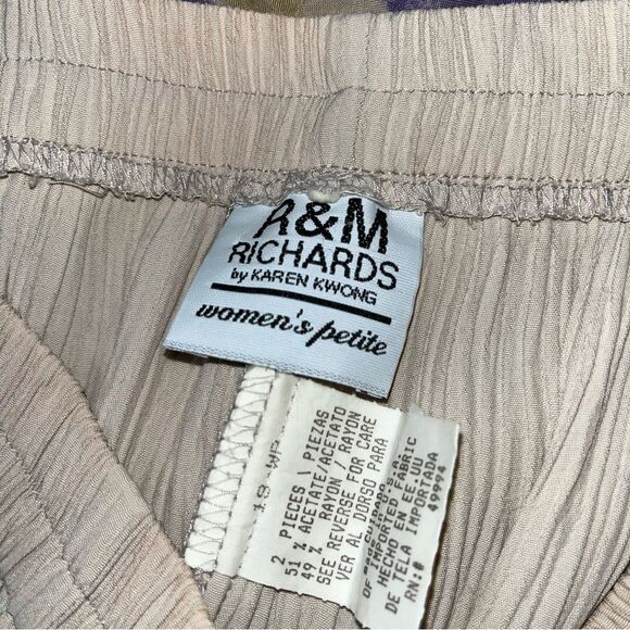 R&M Richards Karen Kwong 2 Piece Set Blouse and Pants Size 18 WP - Picture 7 of 8